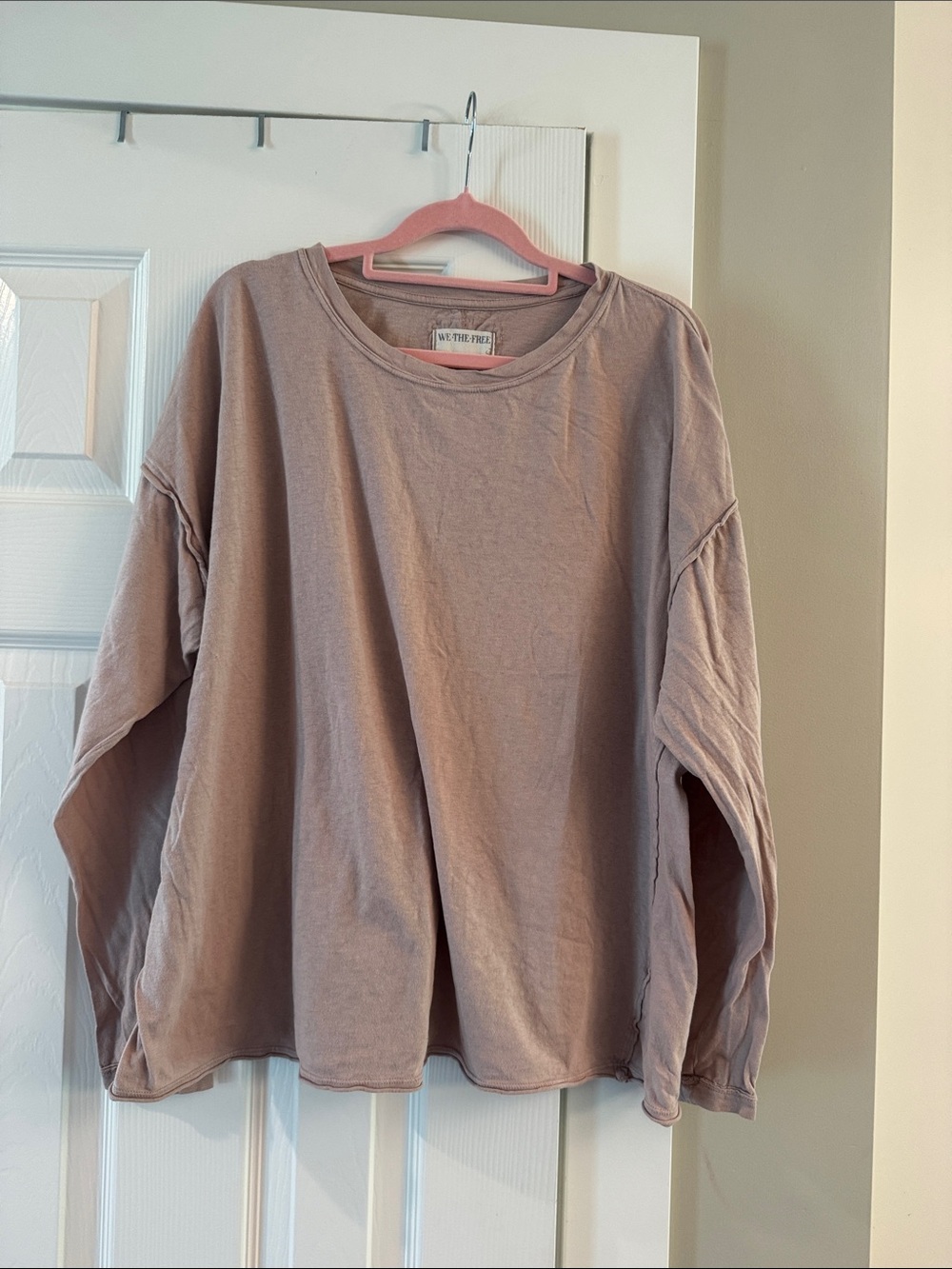 We The Free Dusty Mauve Pullover Sweatshirt Oversized
